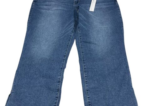 Jeans Straight By Nicole Miller In Blue Denim, Size: 18 For Sale