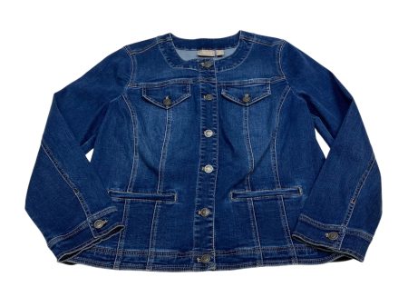 Jacket Denim By Chicos In Blue Denim, Size: L Online Sale