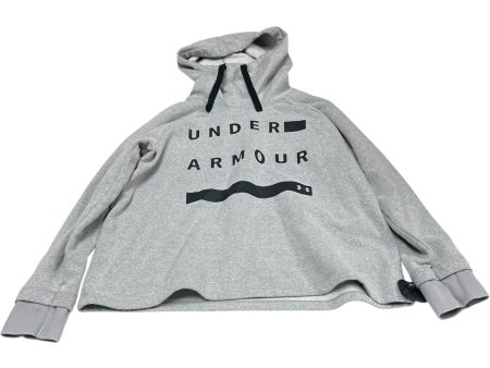 Athletic Sweatshirt Hoodie By Under Armour In Grey, Size: L Cheap