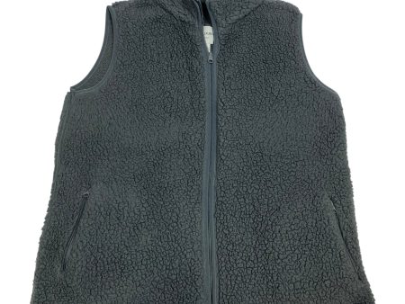 Vest Faux Fur & Sherpa By Sabrina Lauren In Grey, Size: L Hot on Sale