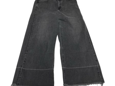 Jeans Wide Leg By Banana Republic In Black Denim, Size: 14 Online now