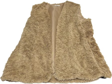 Vest Faux Fur & Sherpa By Charming Charlie In Brown, Size: L For Cheap