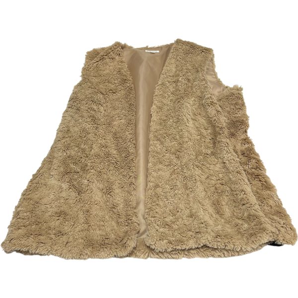 Vest Faux Fur & Sherpa By Charming Charlie In Brown, Size: L For Cheap