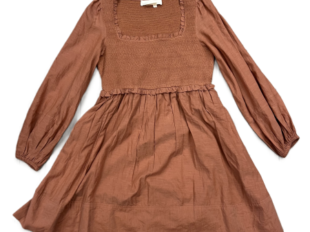 Dress Casual Midi By Anthropologie In Orange, Size: M Hot on Sale