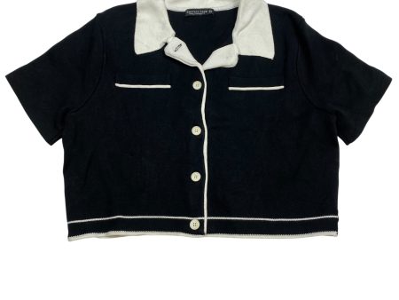 Top Short Sleeve By Emerson Lang In Black & White, Size: M Online Sale