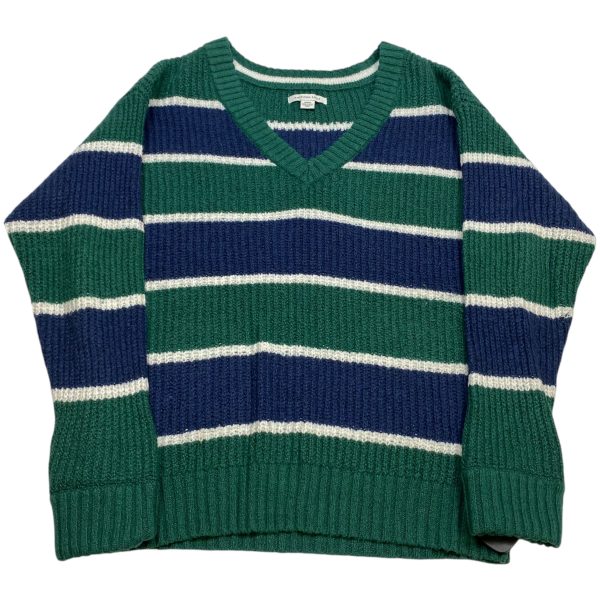 Sweater By American Eagle In Blue & Green, Size: M Online Hot Sale