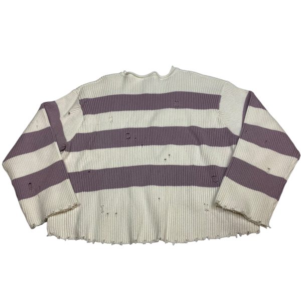 Sweater By Twenty Ten In Cream & Purple, Size: M For Discount