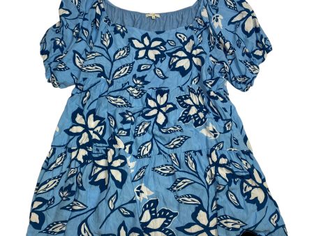 Tunic Short Sleeve By Easel In Blue, Size: 3x on Sale