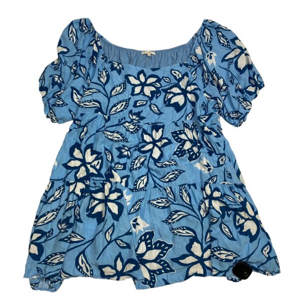 Tunic Short Sleeve By Easel In Blue, Size: 3x on Sale