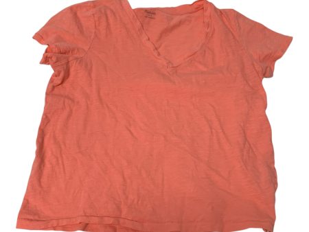 Top Short Sleeve Basic By Madewell In Peach, Size: S Online Sale