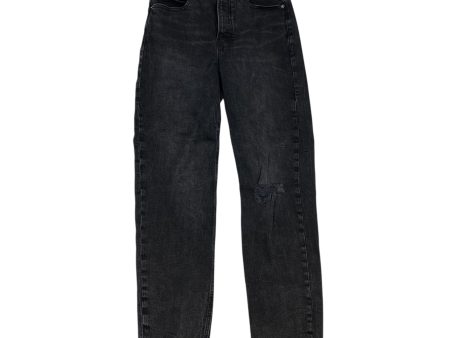 Jeans Straight By Old Navy In Black Denim, Size: 6 For Sale