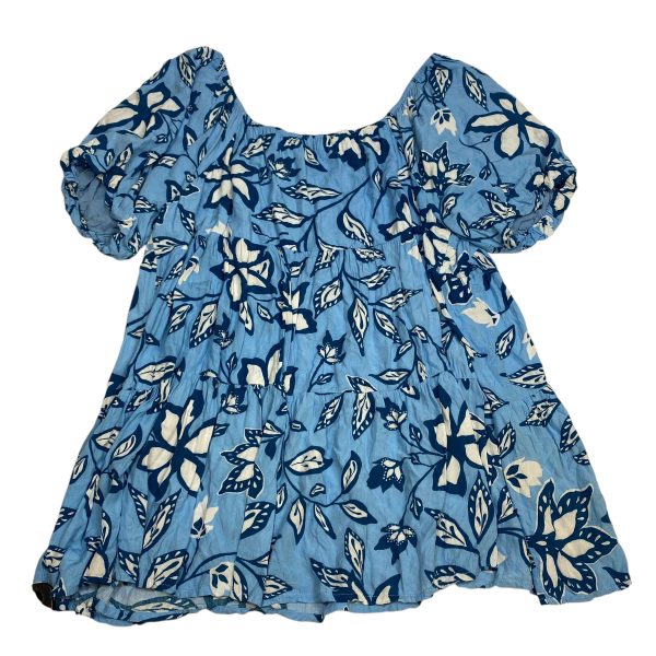 Tunic Short Sleeve By Easel In Blue, Size: 3x on Sale