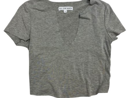 Top Short Sleeve Basic By All the Ways In Grey, Size: Xs Supply