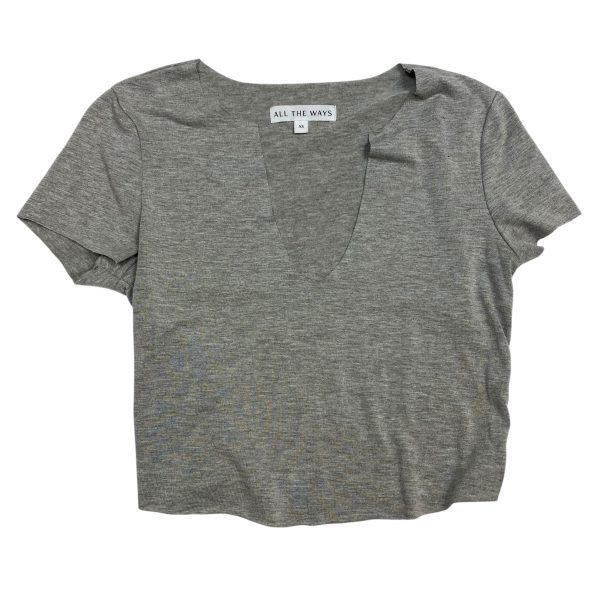 Top Short Sleeve Basic By All the Ways In Grey, Size: Xs Supply