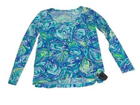 Top Long Sleeve Designer By Lilly Pulitzer In Blue & Green, Size: Xxs For Cheap