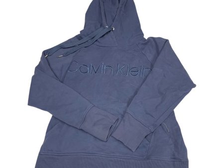 Sweatshirt Hoodie By Calvin Klein In Blue, Size: S Fashion