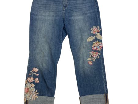 Jeans Boyfriend By Chicos In Blue Denim, Size: 14 For Sale