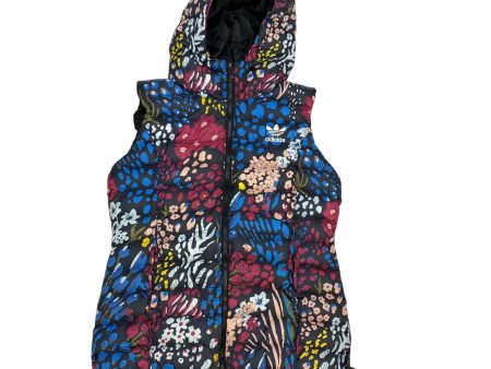 Vest Puffer & Quilted By Adidas In Black & Blue, Size: S Supply