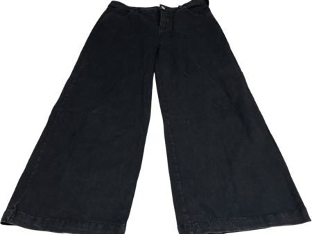 Jeans Wide Leg By Entro In Black Denim, Size: 12 Discount